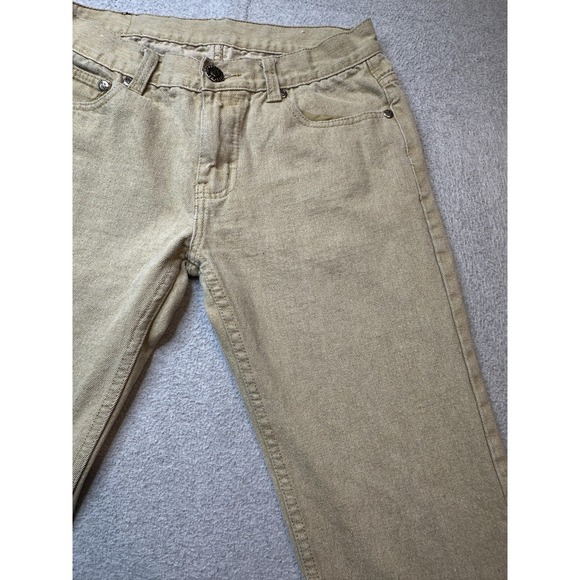 GS115 Jeans Mens 32x31 Tan Khaki Straight Leg 100% Cotton Denim Casual 5 Pocket - Picture 6 of 16